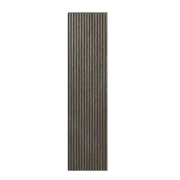 Linear Acoustic Wall Panel -  PET + MDF, Warm Brown Wood Grain (Pack of 2) Size: 2400*600*21mm