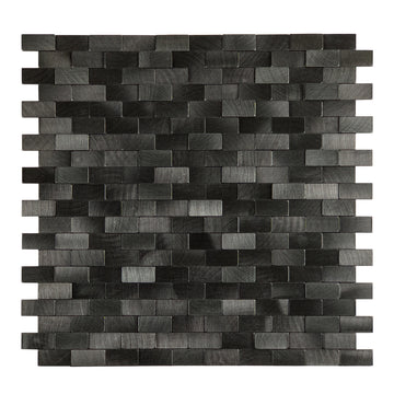 Urban Alloy Pattern Peel & Stick Aluminum Tile (Pack of 4) Size:300 x 300 x 4 mm