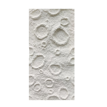 Moon Crater PU Wall Panel White Textured Finish (Pack of 2) Size:1200 x 600 mm