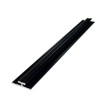 Invisible line Aluminium Trims for 8mm Charcoal boards, Black (Pack of 2)