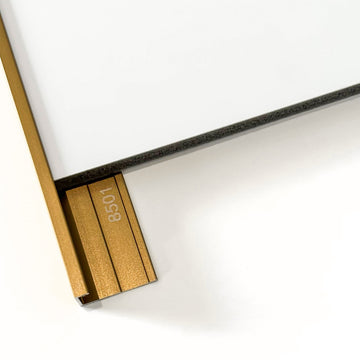 Closing Edge Line End Aluminium Trims for 8mm Charcoal boards, Gold (Pack of 2)