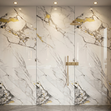 Luxury Spa Bathroom with High Gloss SPC Panels