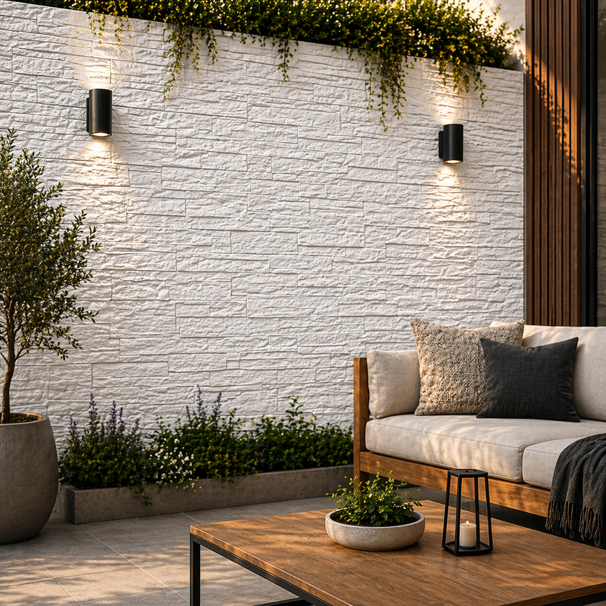 Pack of 2, BRITWALL Soft & Flexible White PU Brick Wall Panel | 3D Faux Brick Texture | 1200 x 600 mm | Lightweight, Waterproof, Easy Adhesive Installation | Modern Interior Décor