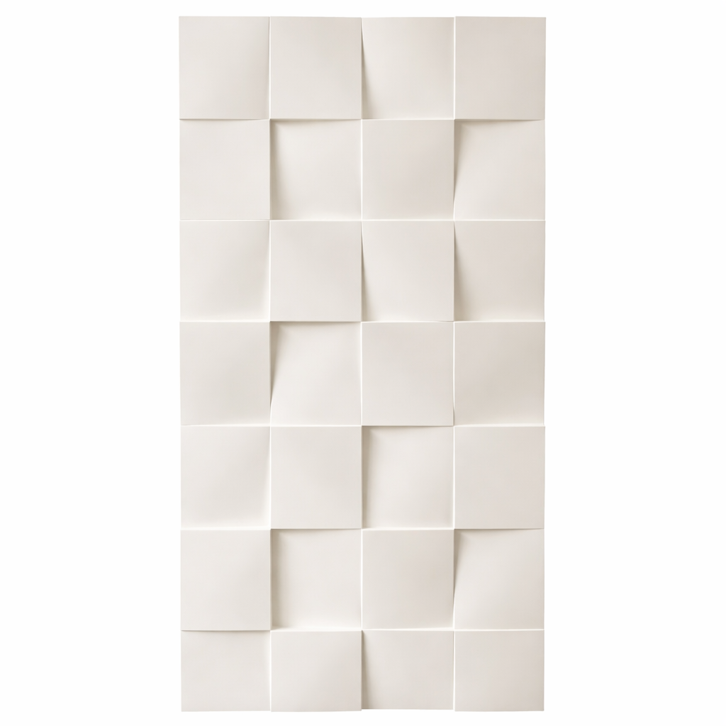 Hard PU Wall Panel – 3D Cubic Tiles – Jade White Size: 1070 x 460 x 25 mm Pack of 2