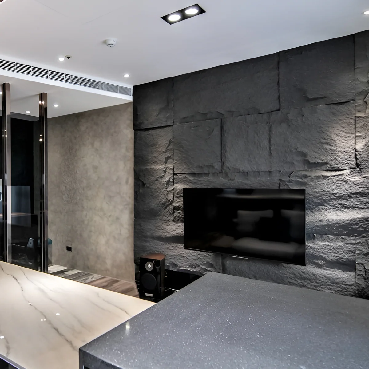 Britwall Black Slate Rock Hard PU Wall Panel – 1200 x 600 mm | Lightweight, Waterproof & Realistic Slate Finish Pack of 2