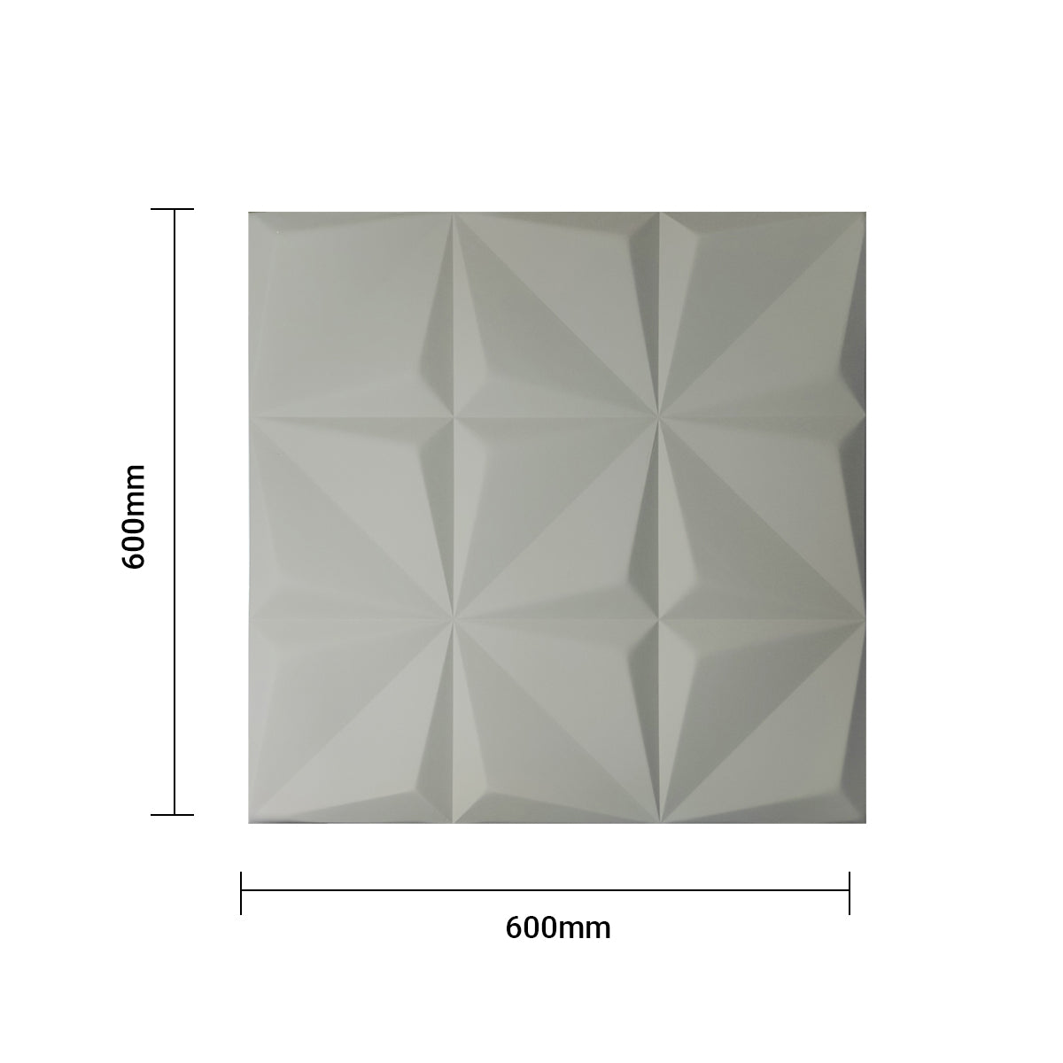 Pack of 4, Artistic 3D Geometric Relief PU Leather Wall Panels – Cream | 600 x 600 mm | 20mm Thickness | Elegant & Soundproof