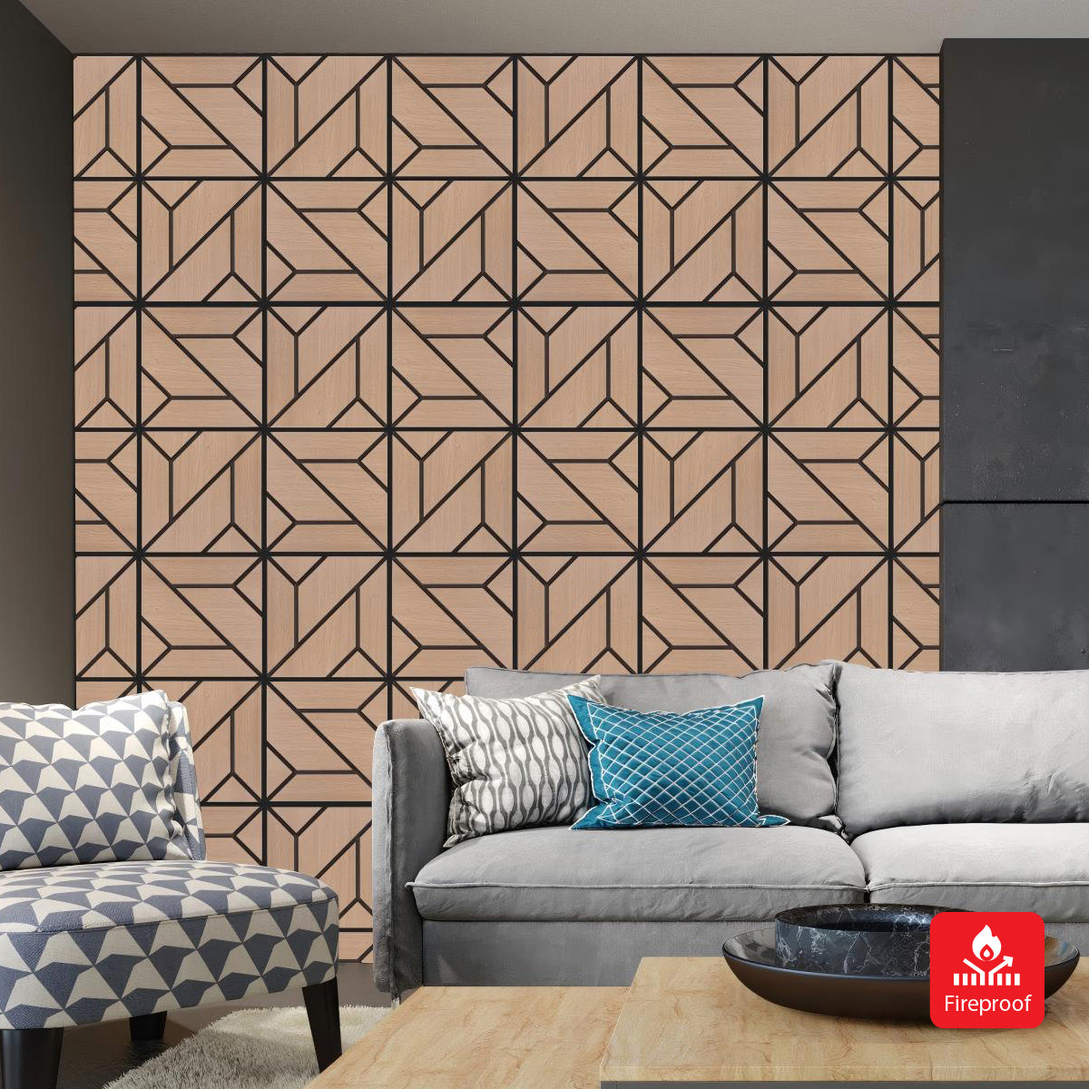 EchoGrid Acoustic Wall Panel - PET + MDF | 610 x 610 x 17 mm Pack of 4