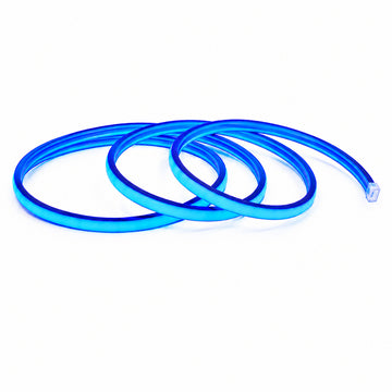 50M FCOB Neon Rope Light Kit, 10W/M, 800Lm/M, Blue with 1 power cord, 25 Holders and 10 end caps