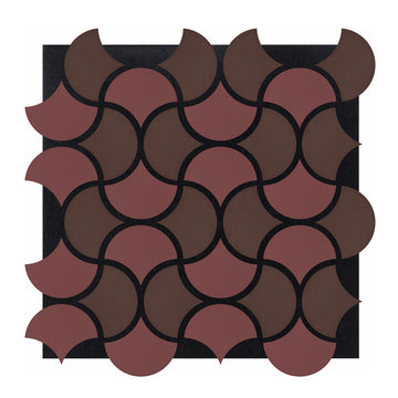 Wave Arc Design Acoustic Wall Panel - Soundproof PET + MDF | 600 x 600mm - Pack of 4
