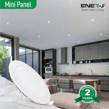 6W Recessed Round LED Mini Panel 120mm diameter (Hole Size 105mm), CE Driver, 90 Lm/Watt, RA 80. CCT Switchable