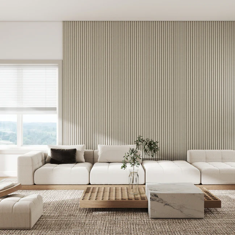 Britwall Weave Slats Wall Panels – Beige Weave