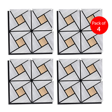 Geometric Acoustic Wall Panel - PET + MDF | 610 x 610 x 17 mm | Modern Soundproof Design Pack of 2