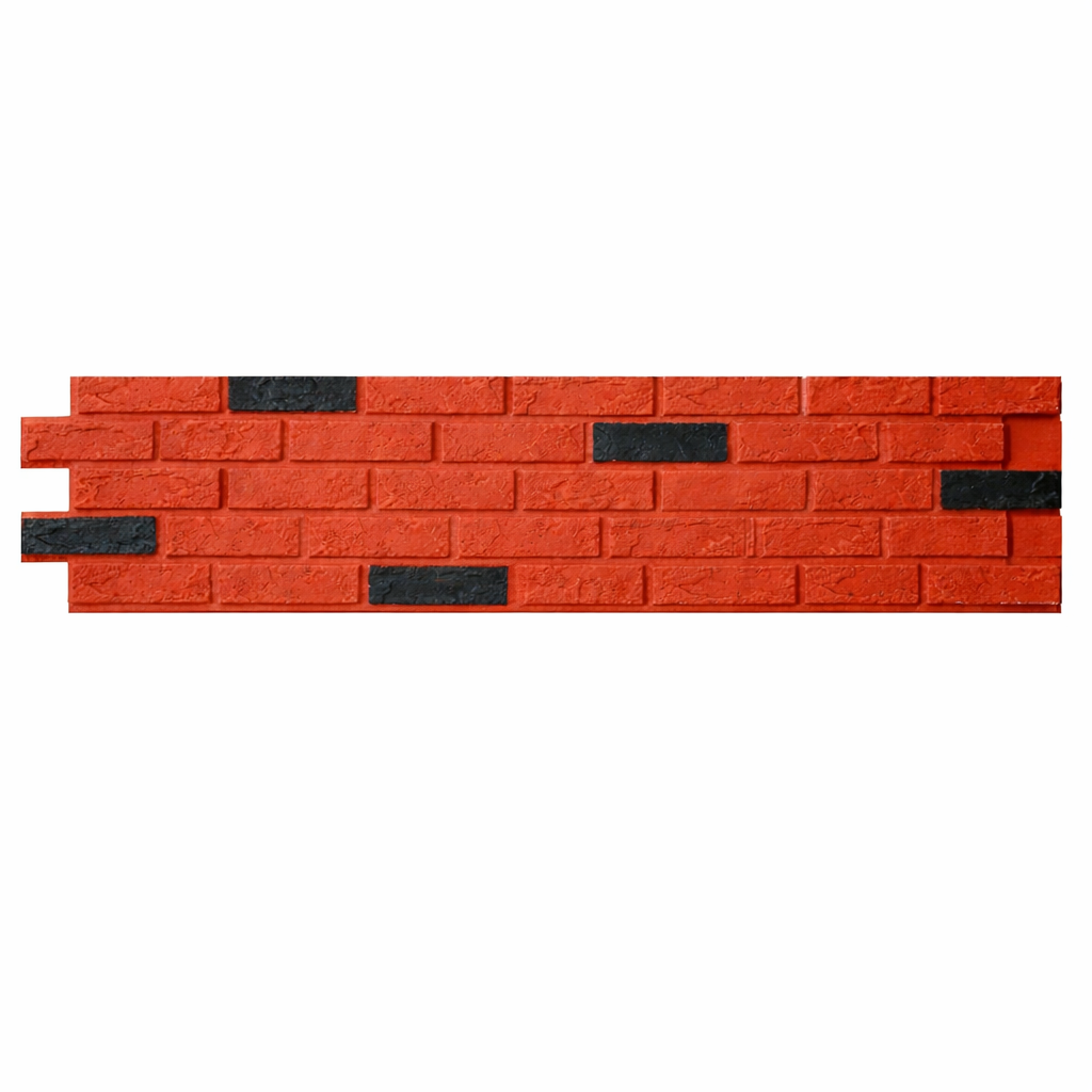 Red Brick style pattern Hard PU Wall Panel.  Size: 1160 x 300 x 25 mm Pack of 2