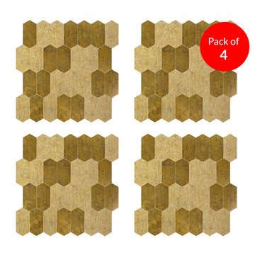 Pack of 4 Linear Glow Peel & Stick Aluminum Tile Size:300 x 300 x 4 mm