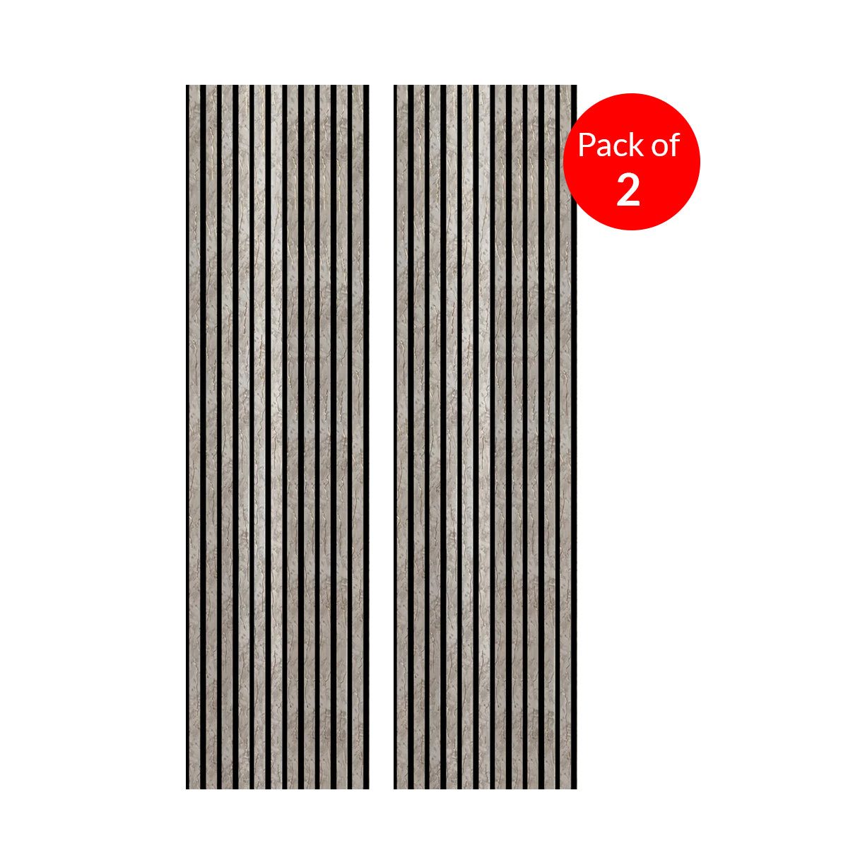 BRITWALL Linear Acoustic Wall Panel – Black Gold Vein Design – 2400 × 600 × 21mm Pack of 2