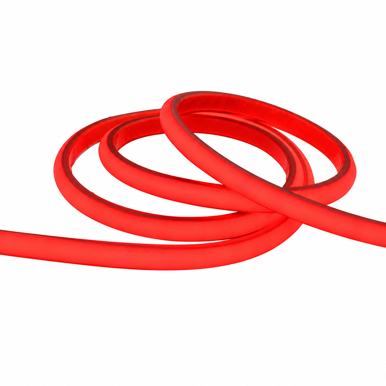 50M FCOB Neon Rope Light Kit, 10W/M, 800Lm/M, Red with 1 power cord, 25 Holders and 10 end caps