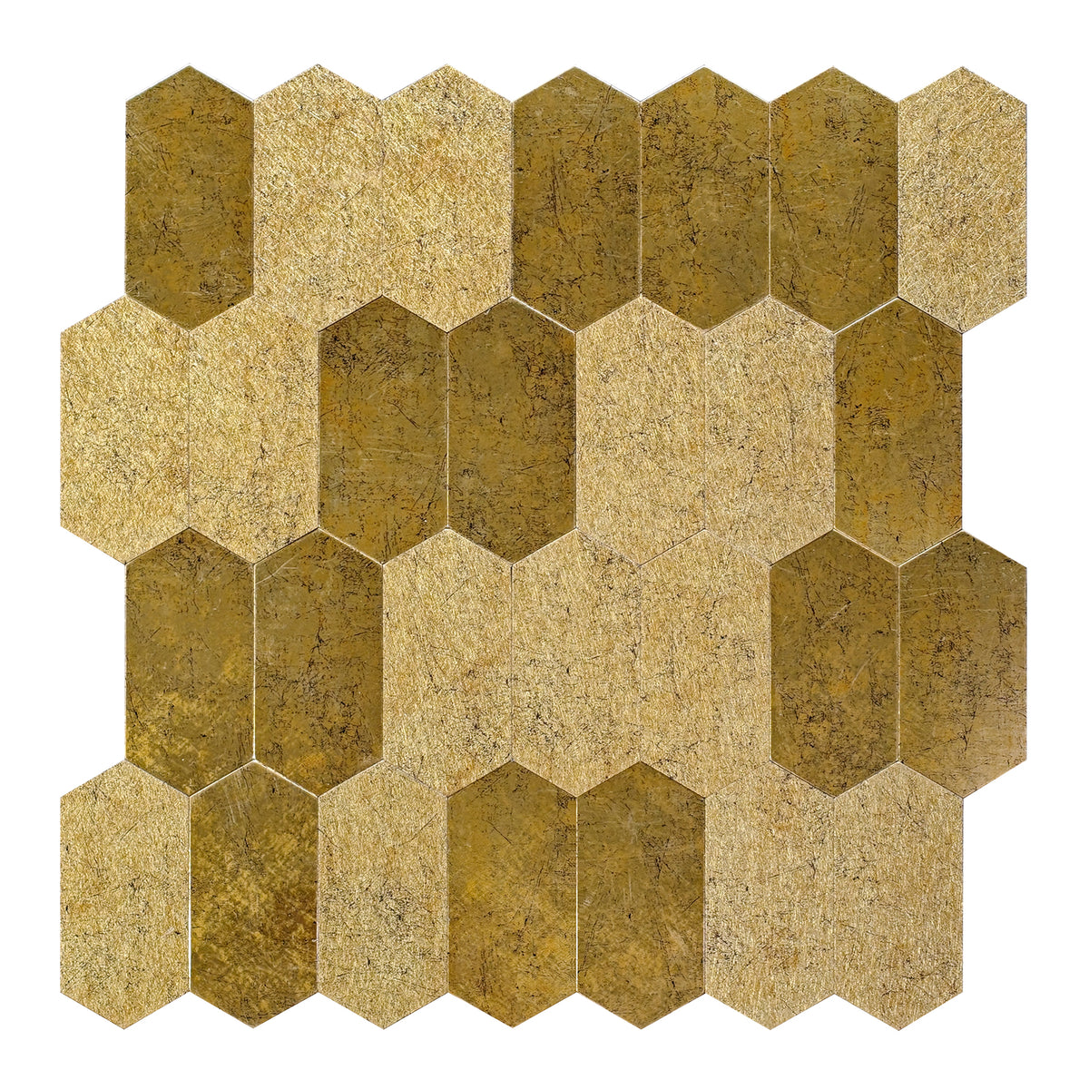 Pack of 4 Linear Glow Peel & Stick Aluminum Tile Size:300 x 300 x 4 mm
