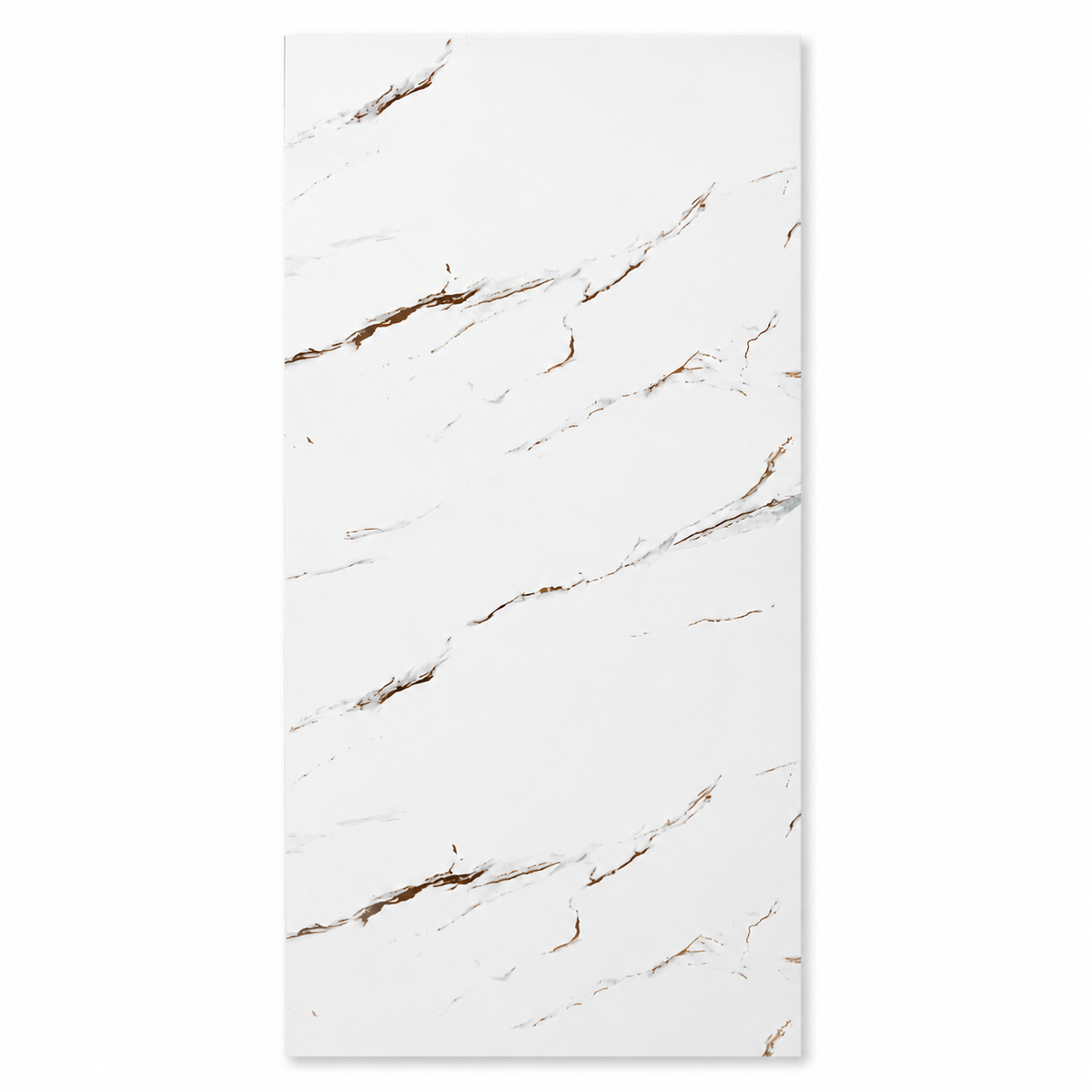 BRITWALL PVC Shower Panels Pack of 3 Carrara Marble Gold Vein Waterproof Bathroom Wall Cladding 2400x1000mm Matt Finish