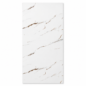 BRITWALL PVC Shower Panels Pack of 3 Carrara Marble Gold Vein Waterproof Bathroom Wall Cladding 2400x1000mm Matt Finish