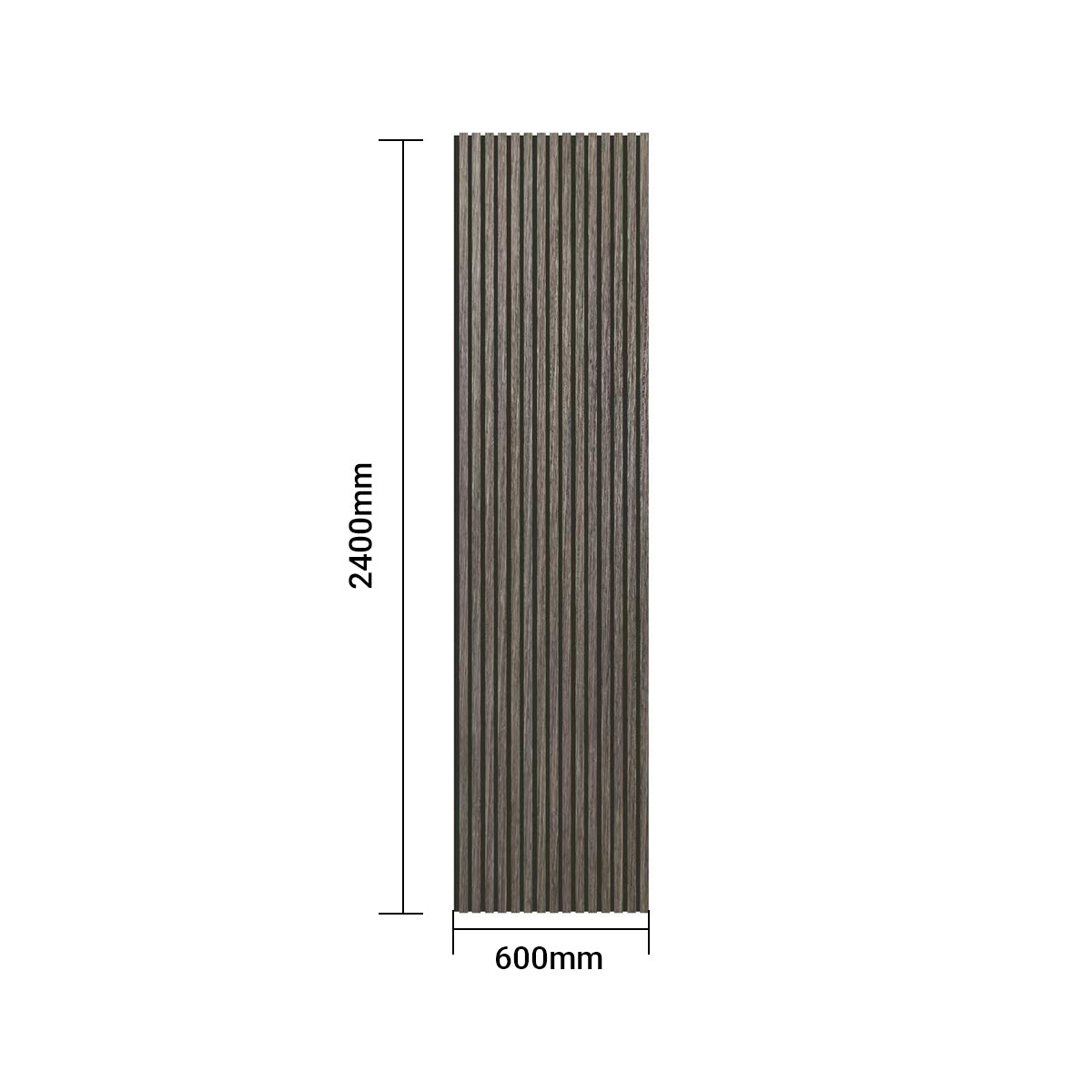 Linear Acoustic Wall Panel -  PET + MDF, Warm Brown Wood Grain Size: 2400*600*21mm Pack of 2