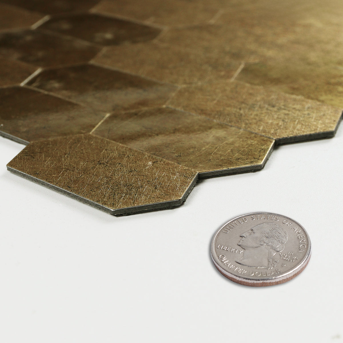 Pack of 4 Linear Glow Peel & Stick Aluminum Tile Size:300 x 300 x 4 mm