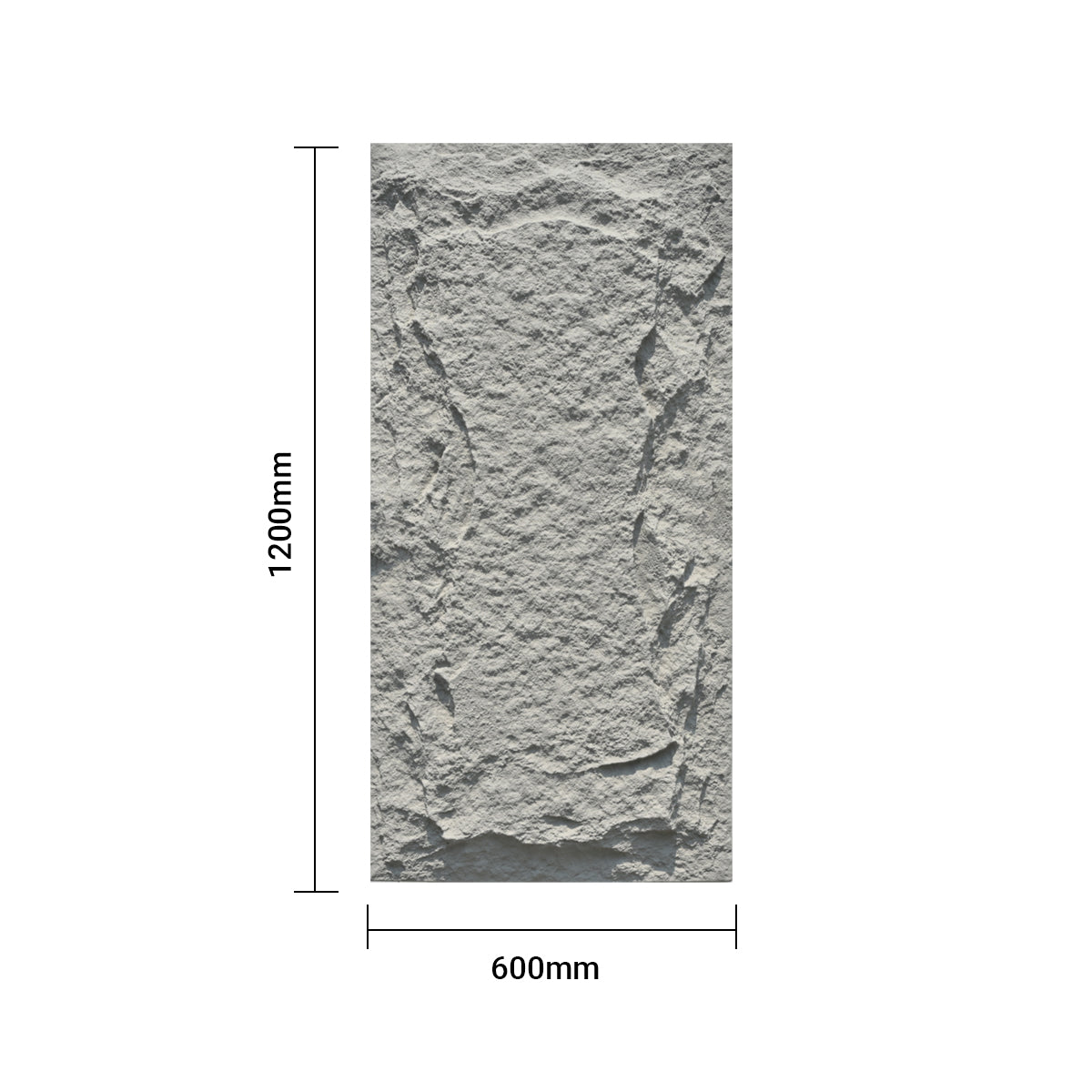 Gray Slate Rock Hard PU Wall Panel – 1200 x 600 mm, 30mm Thickness | Premium 3D Slate Effect | Lightweight & Easy Installation | Indoor & Outdoor Use - Pack of 2