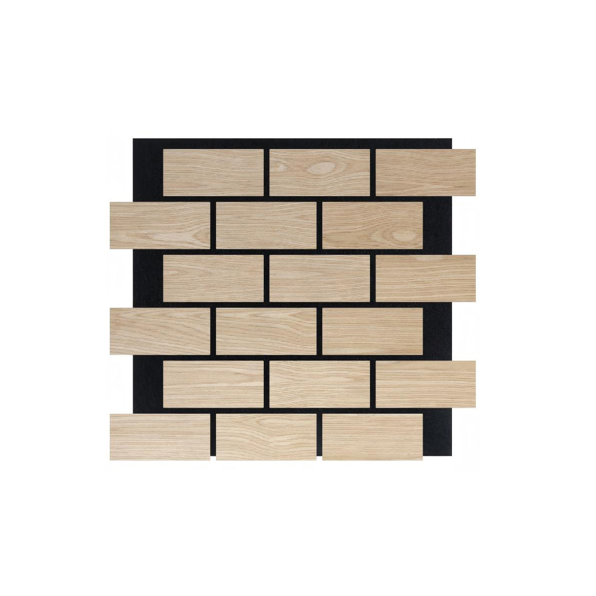 Brick Pattern Acoustic Wall Panel - PET + MDF | 610 x 690 x 17 mm - Pack of 4