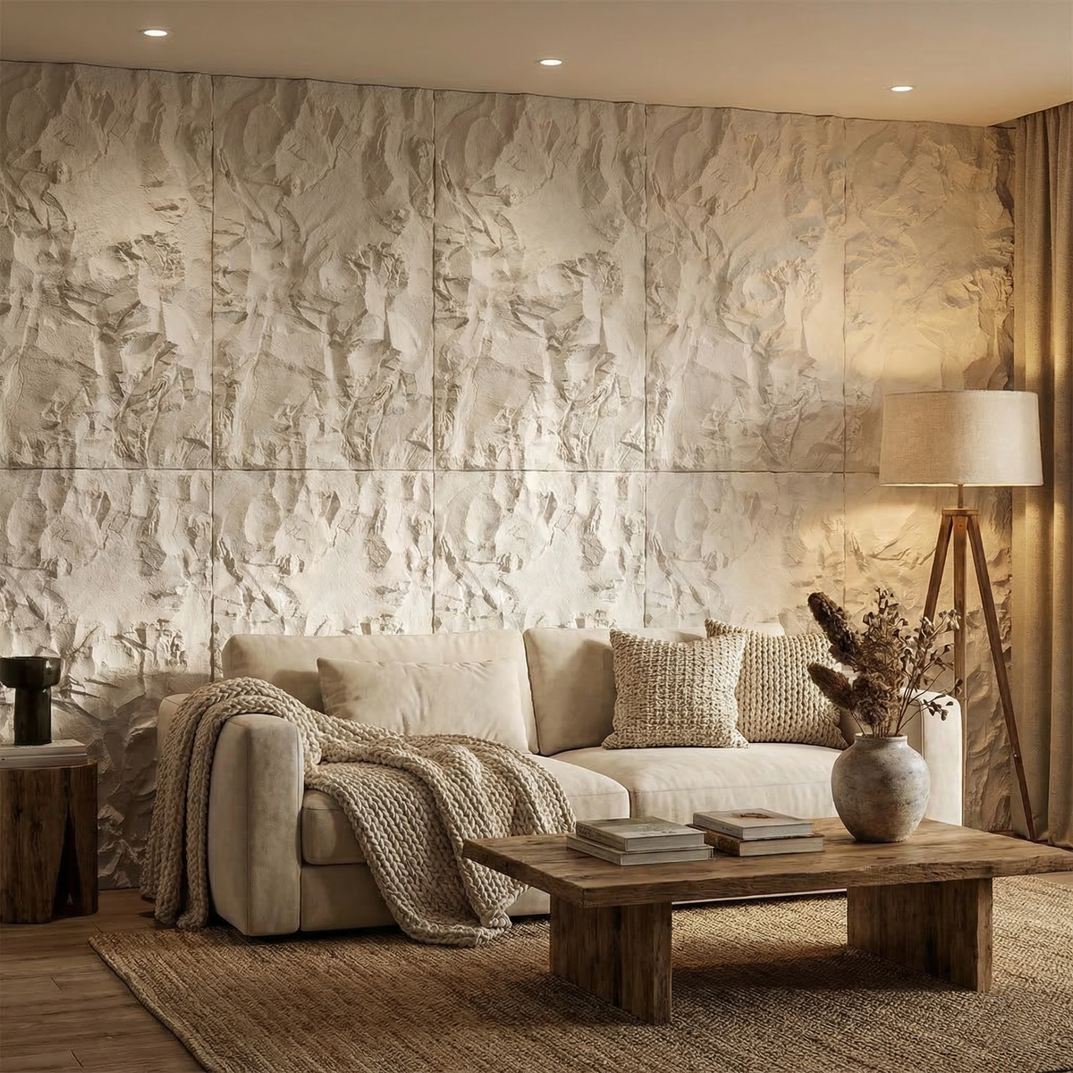 Charcoal Stacked Stone PU Wall Panel – 1200 x 600 mm | 3D Textured Stone Effect | Lightweight Decorative Wall Panel | Easy Installation Pack of 3