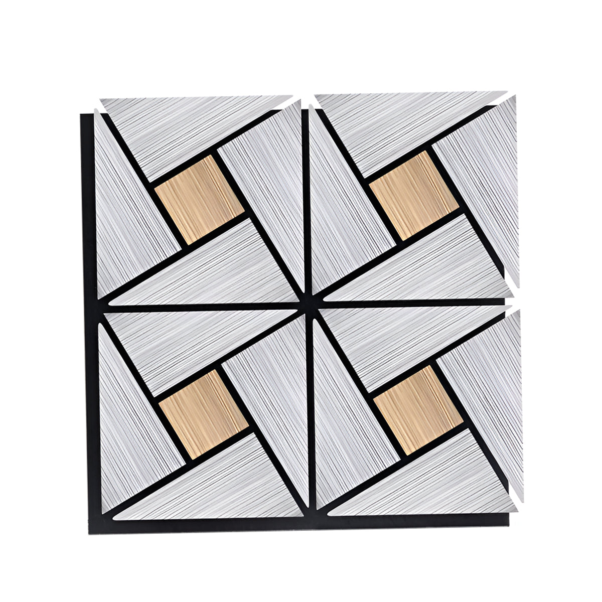 Geometric Acoustic Wall Panel - PET + MDF | 610 x 610 x 17 mm | Modern Soundproof Design Pack of 2