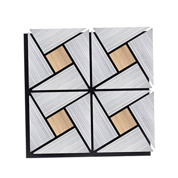 Geometric Acoustic Wall Panel - PET + MDF | 610 x 610 x 17 mm | Modern Soundproof Design Pack of 2