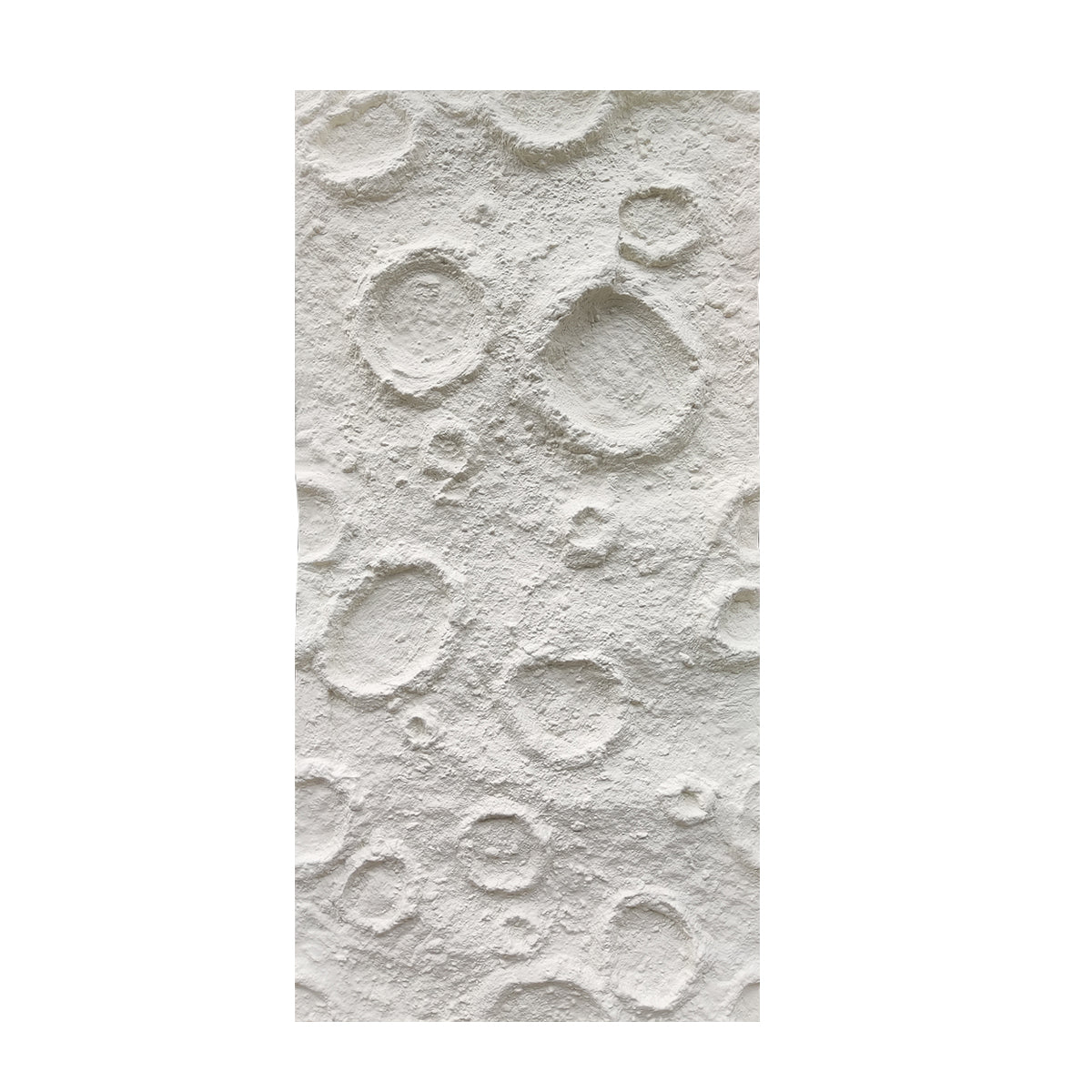 Britwall Moon Crater PU Wall Panel – White Textured 3D Finish | 1200 x 600 mm | Lightweight Decorative Panel | Modern Minimalist Wall Design - Pack of 2