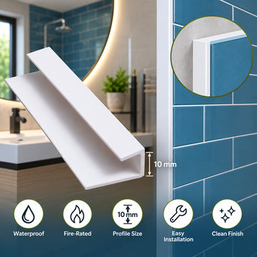 End Cap white Size:2400 x 10mm Pack of 4