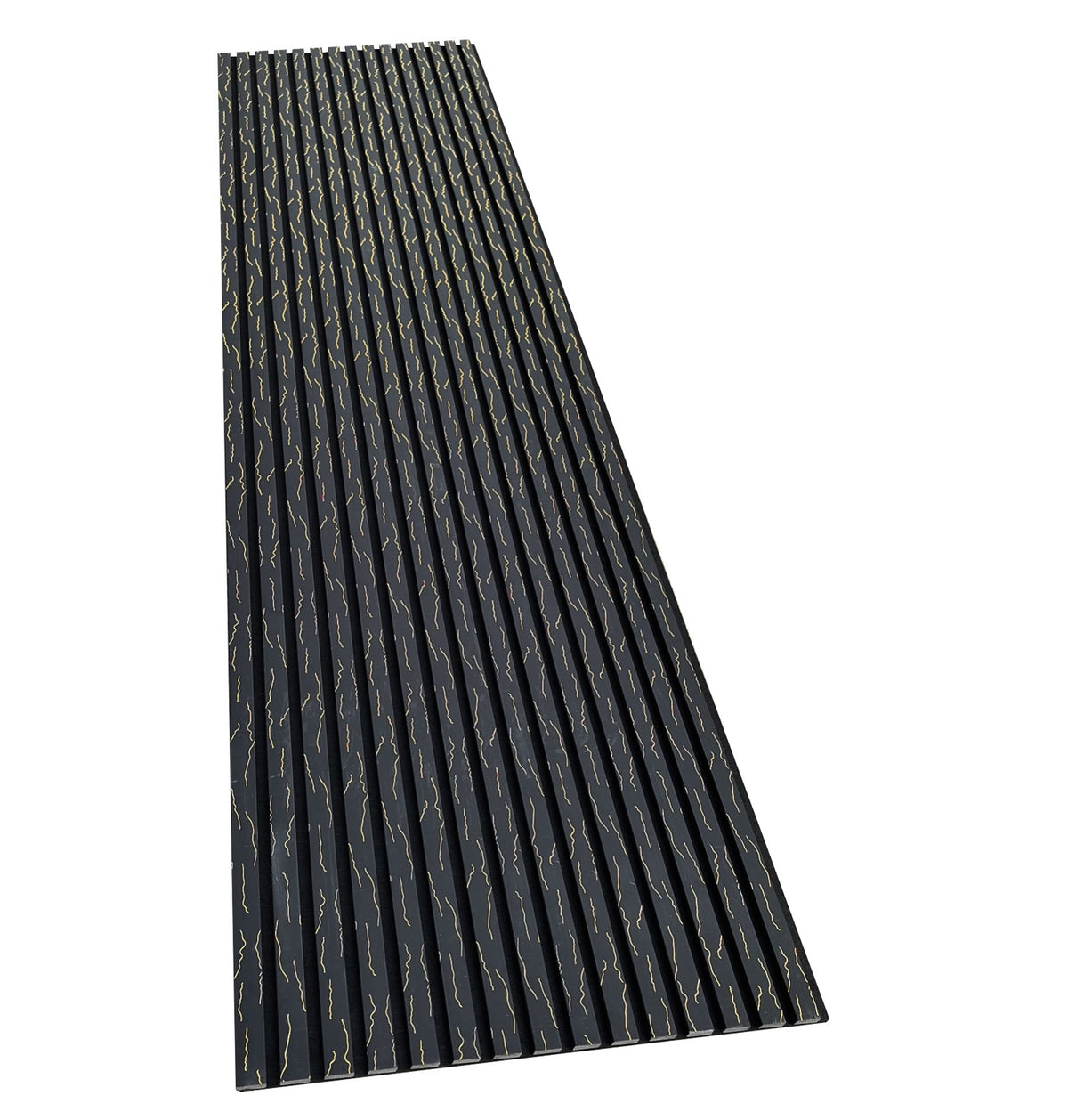 BRITWALL Linear Acoustic Wall Panel – Black Gold Marble Design – 2400 × 600 × 21mm Pack of 2
