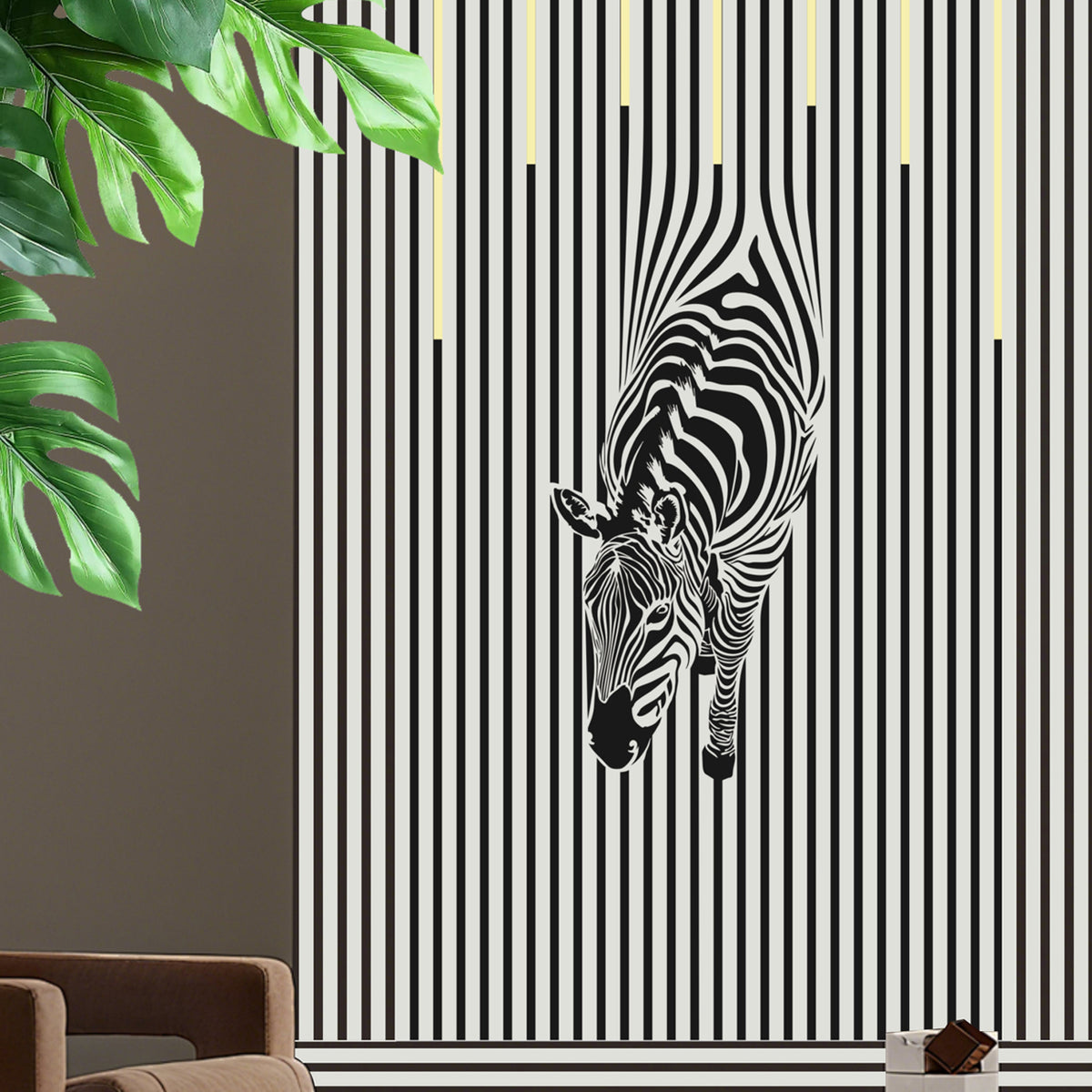 Britwall Acoustic Wall Panel Noise Reducing Textured Light Grey Zebra Slatted Interior Panel 2400x600mm Pack of 2
