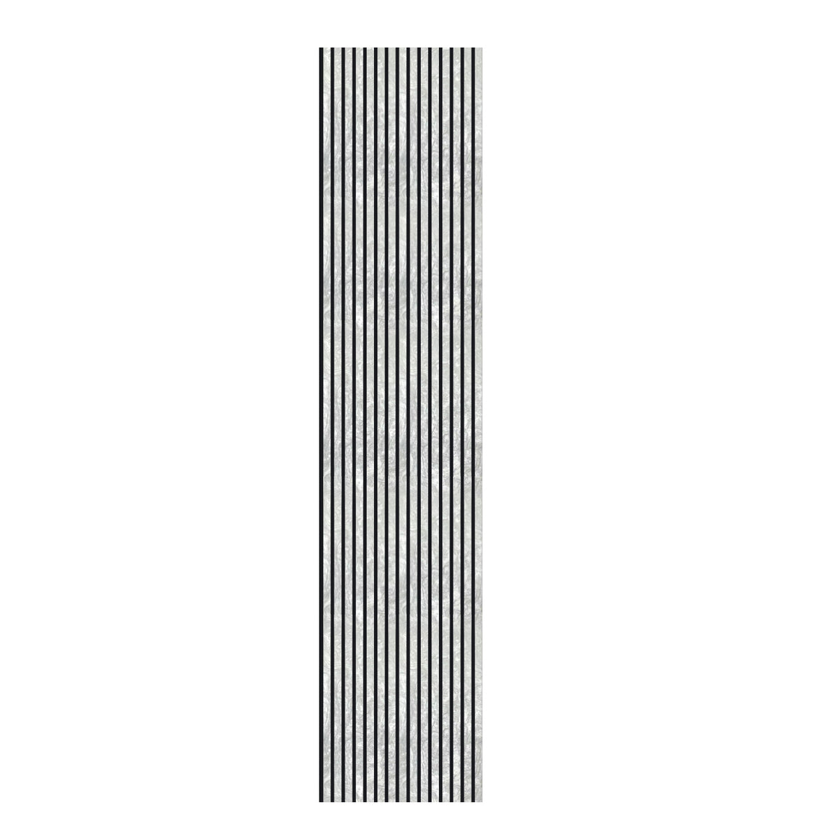 Britwall Acoustic Wall Panel Noise Reducing Textured Light Grey Slatted Interior Panel 2400x600mm Pack of 2