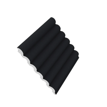 Britwall Half Round Black Wall Panels – Modern Decorative Curved Slat Design