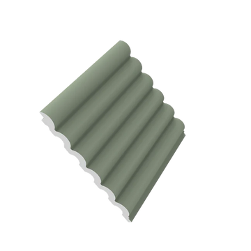 Britwall Half Round Duck Egg Wall Panels – Modern Decorative Curved Slat Design