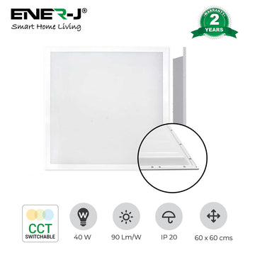 60x60 Slim Backlit LED Panel with CCT switch, Flicker Free Driver (2pc Pack)