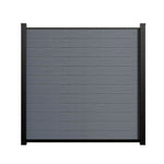 Composite Fence Panel Kit | 1.8m x 1.8m | Includes Panels, Post and Fixings | Waterflow Grain Design (ProFence) – Light Grey