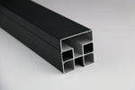 Britwall Black Aluminium Post with Removable Side Covers & Cap – ProFence System