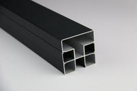 Britwall Black Aluminium Post with Removable Side Covers & Cap – ProFence System