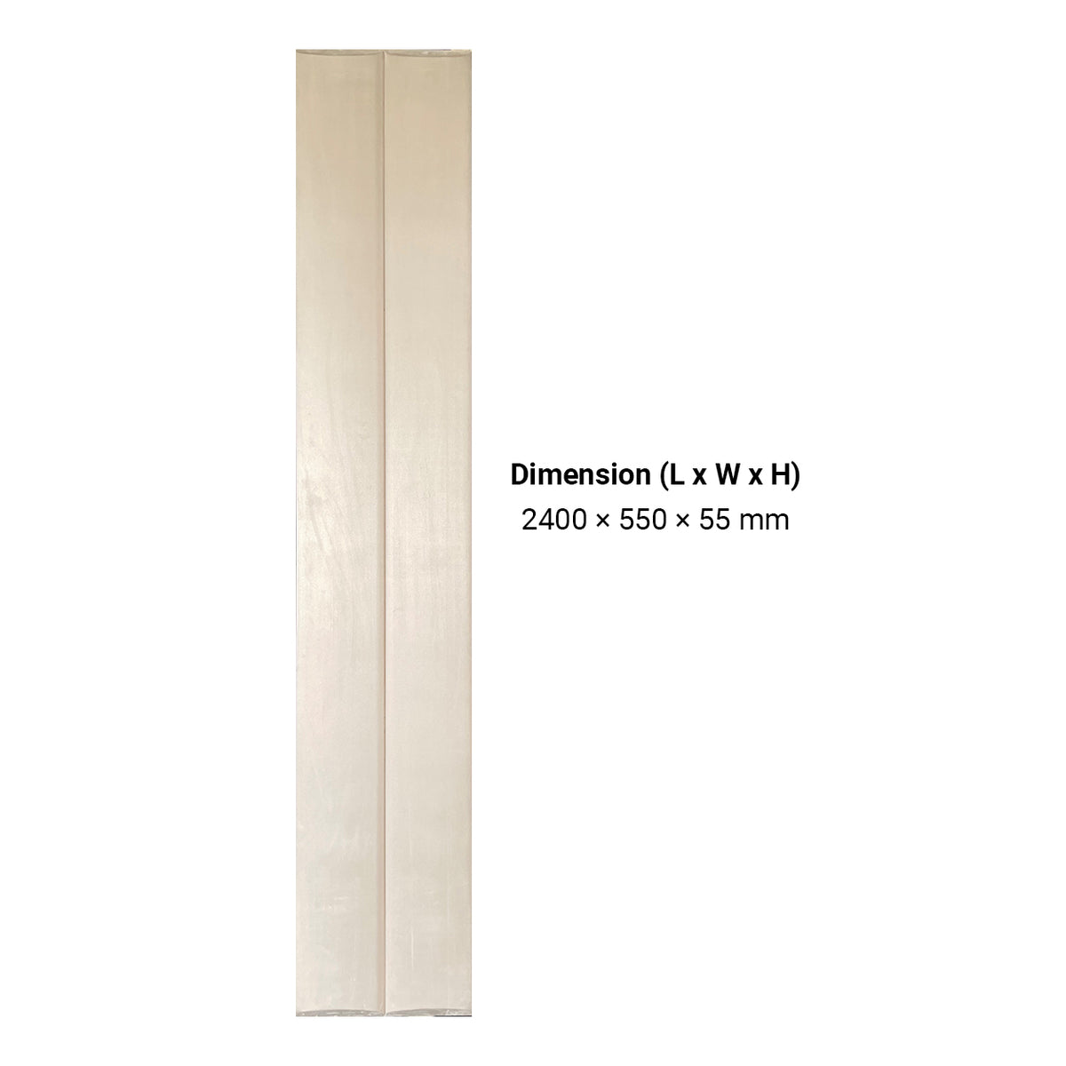BRITWALL GrandBaguette Wall Panel Desert Sand Luxury Textured Feature Wall Cladding Interior 550x2400x55mm - Pack of 2