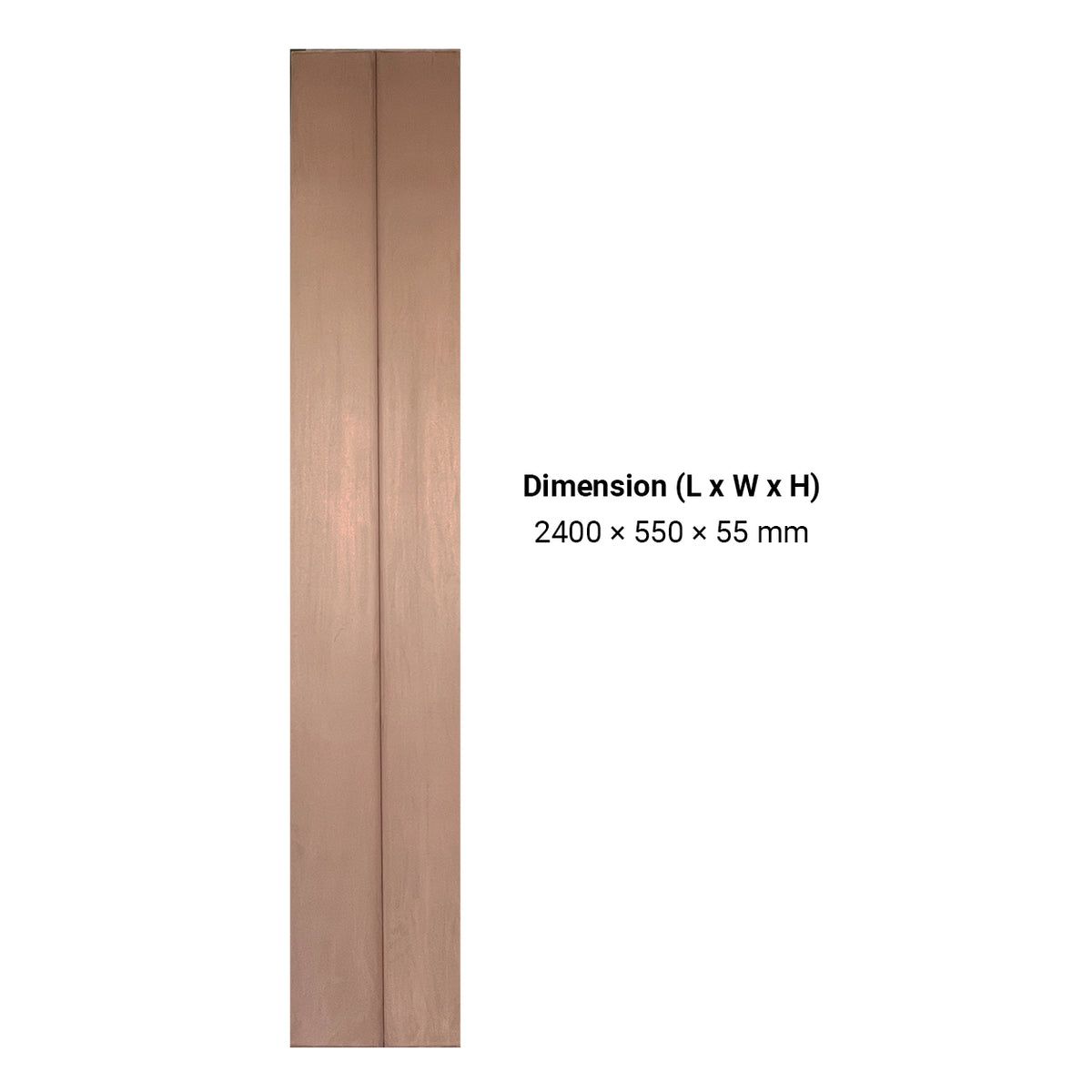 BRITWALL GrandBaguette Wall Panel Espresso Brown Luxury Textured Feature Wall Cladding 550x2400x55mm - Pack of 2
