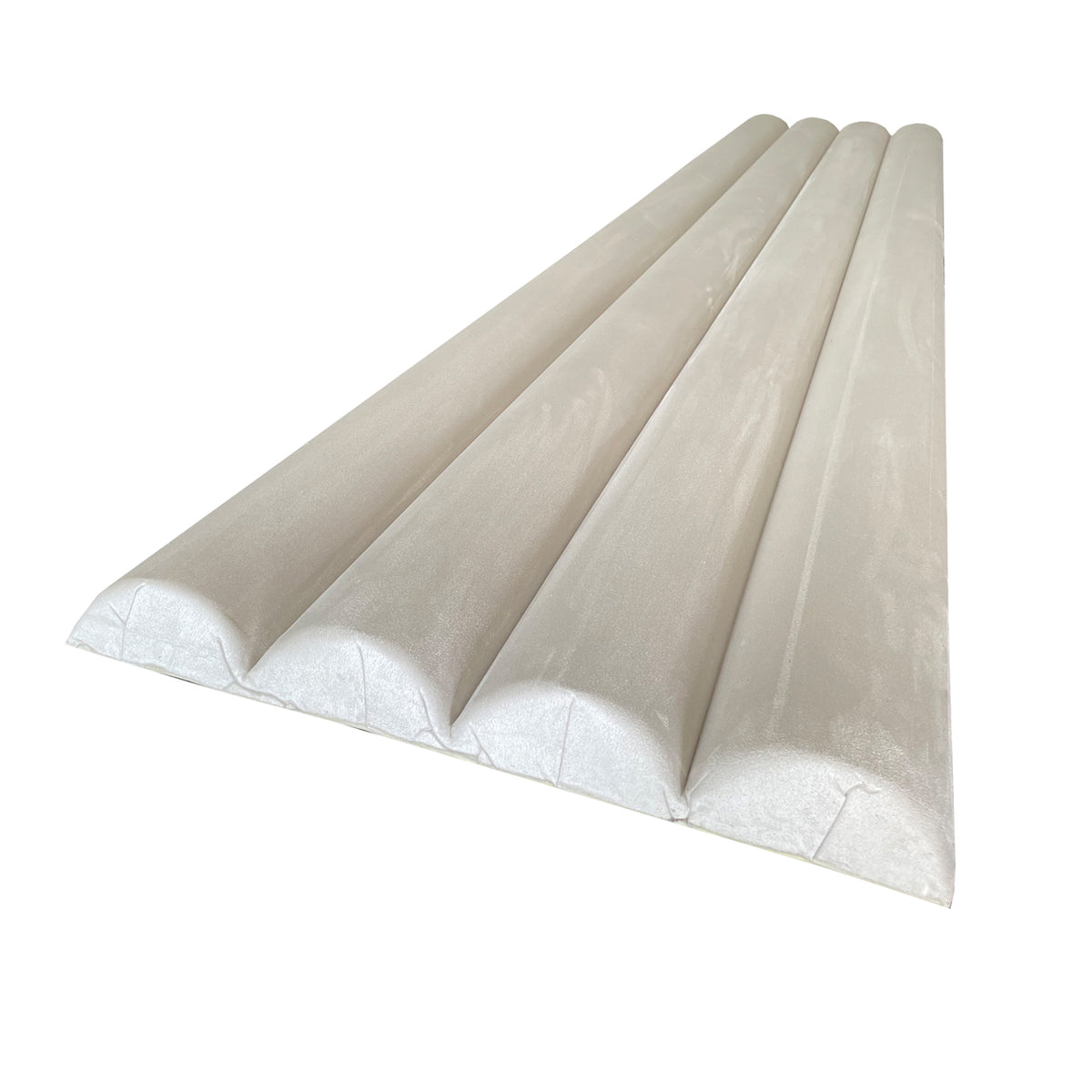 BRITWALL CastleCurve Wall Panel Ivory Silk Decorative Feature Wall Panel Interior Cladding 500x2400x45mm - Pack of 2