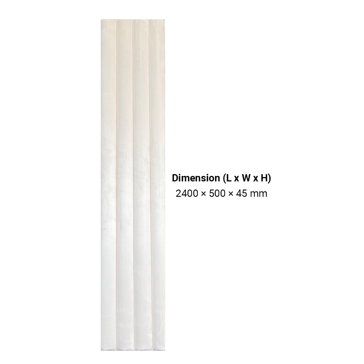 BRITWALL CastleCurve Wall Panel Champagne Cream Decorative Feature Wall Panel Interior Cladding 500x2400x45mm - Pack of 2