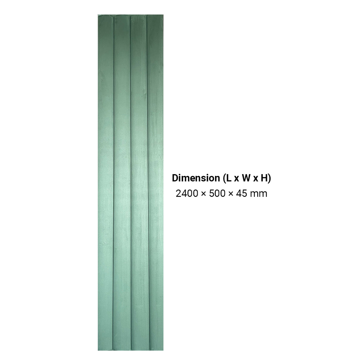 BRITWALL CastleCurve Wall Panel Emerald Luxe Decorative Feature Wall Panel Interior Cladding 500x2400x45mm - Pack of 2