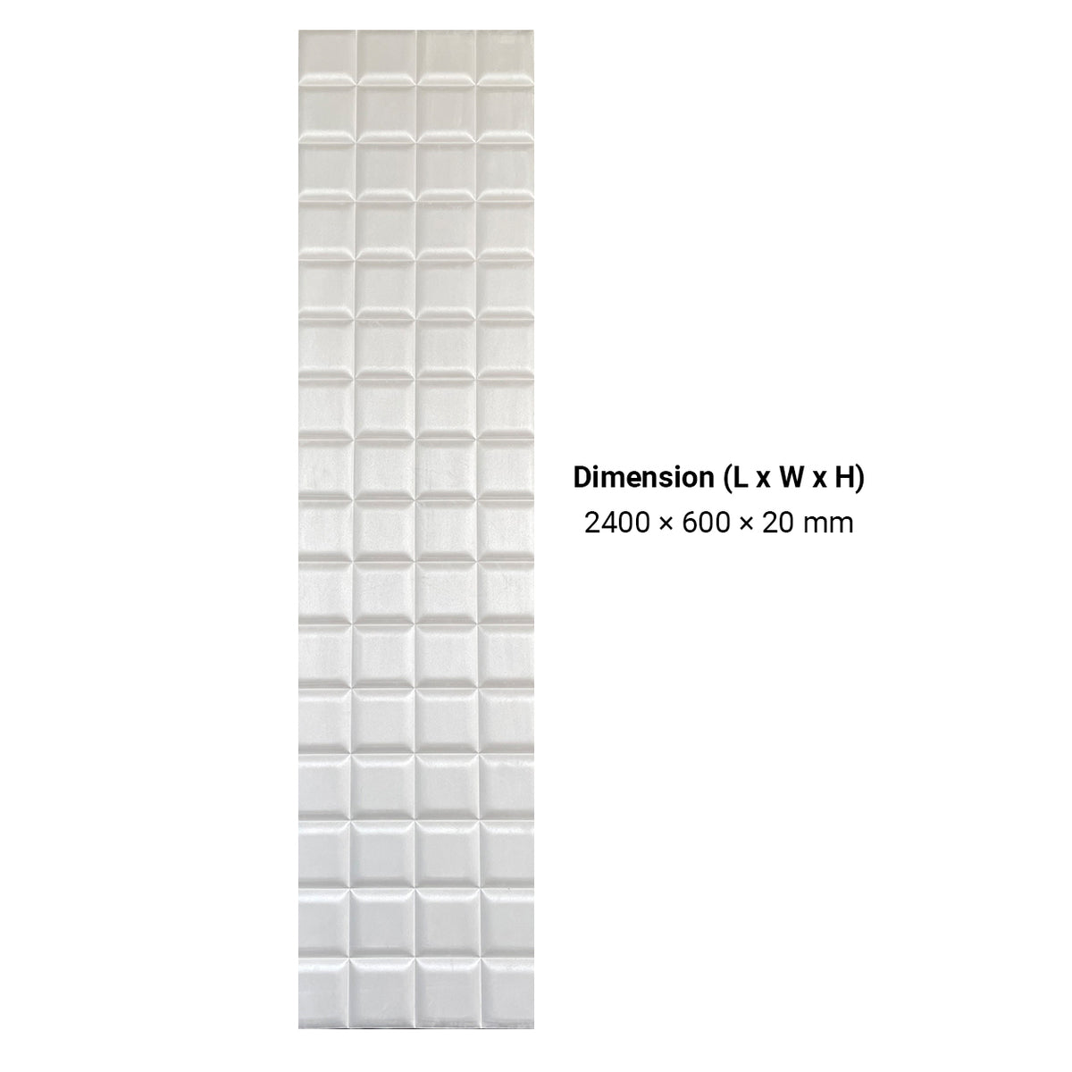 BRITWALL GridForm Self Adhesive Wall Panel Soft Ecru Mist Geometric Feature Wall Cladding 600x2400x20mm - Pack of 2