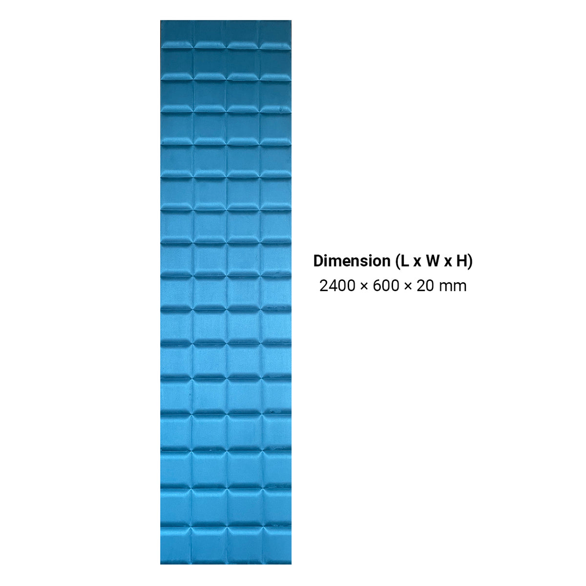 BRITWALL GridForm Self Adhesive Wall Panel Teal Depths Geometric Feature Wall Cladding 600x2400x20mm - Pack of 2