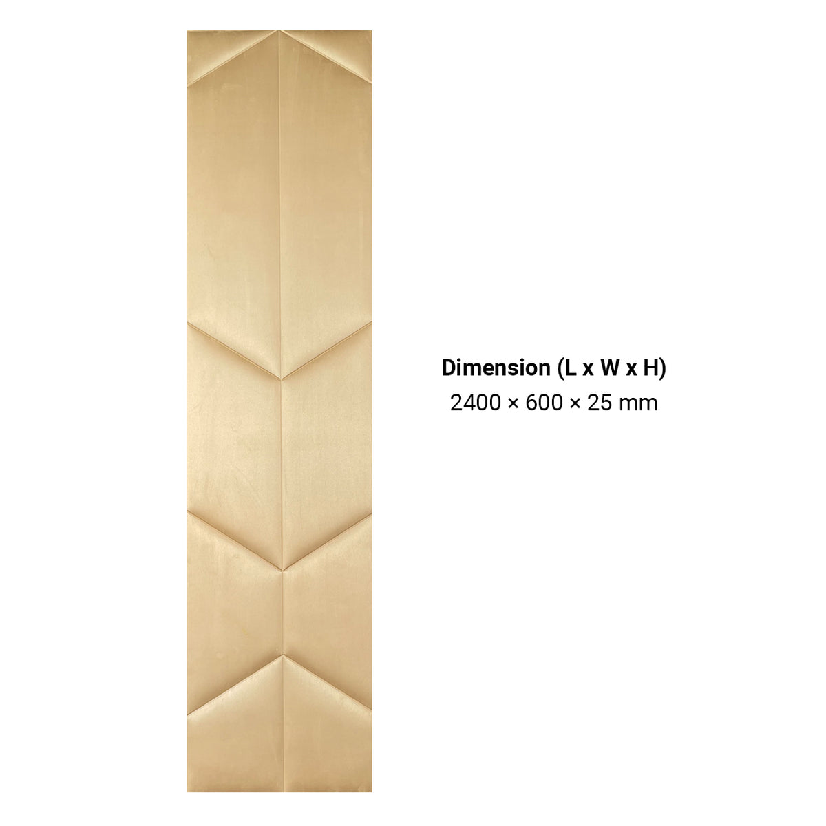 BRITWALL UrbanEdge Self Adhesive Wall Panel Suede Gold Decorative Feature Wall Panel Interior Cladding 600x2400x25mm - Pack of 2