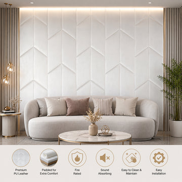BRITWALL UrbanEdge Self Adhesive Wall Panel Soft Ecru Mist Decorative Feature Wall Panel Interior Cladding 600x2400x25mm - Pack of 2